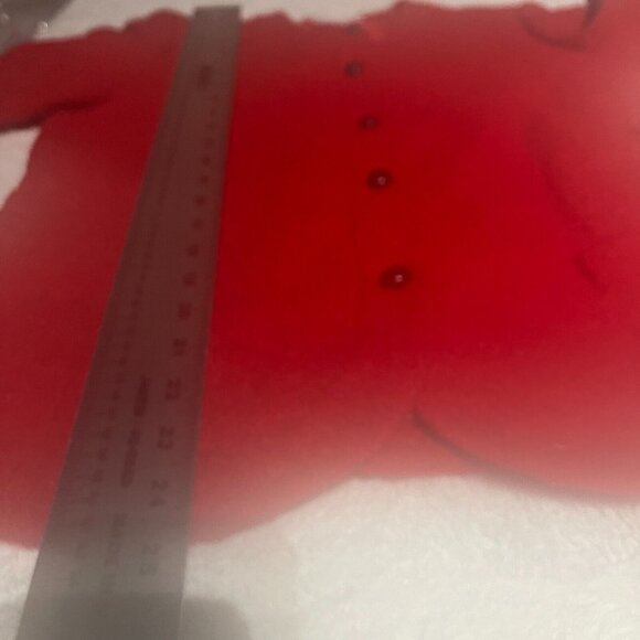 Vintage Schrader Sport Womens Wool Mock Neck Button Cardigan Sweater Size 12 Red - Picture 8 of 8